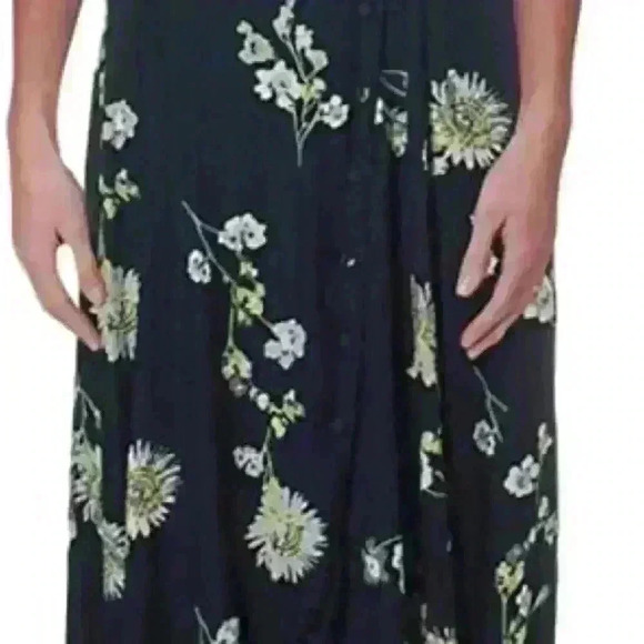 FREE PEOPLE Blue Lost in You Floral High Low Midi Dress XS - Picture 14 of 16